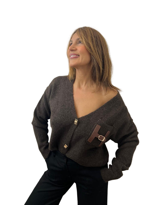 Cardigan Con Dettagli